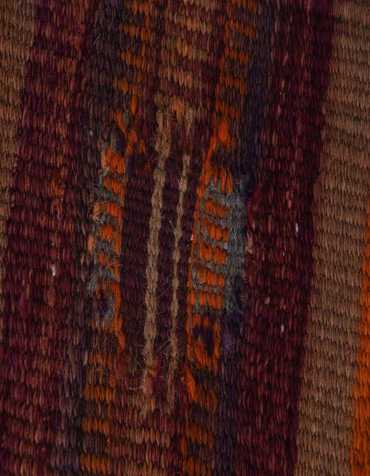 Detail image of 3' 9 x 11'  Hand Woven Kilim Modern Wool Runner Rug