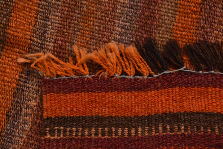 3' 9 x 11' Hand Woven Kilim Modern Wool Runner Rug