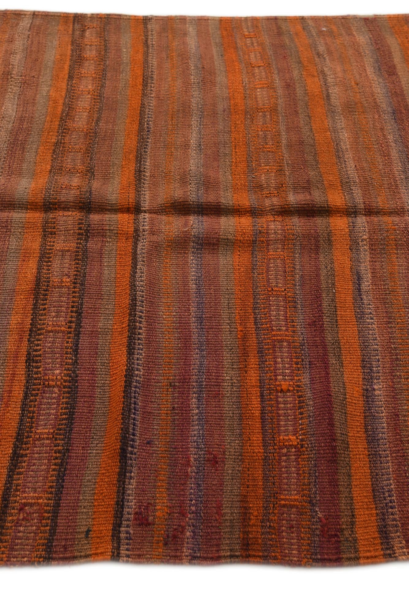 3' 9 x 11' Hand Woven Kilim Modern Wool Runner Rug