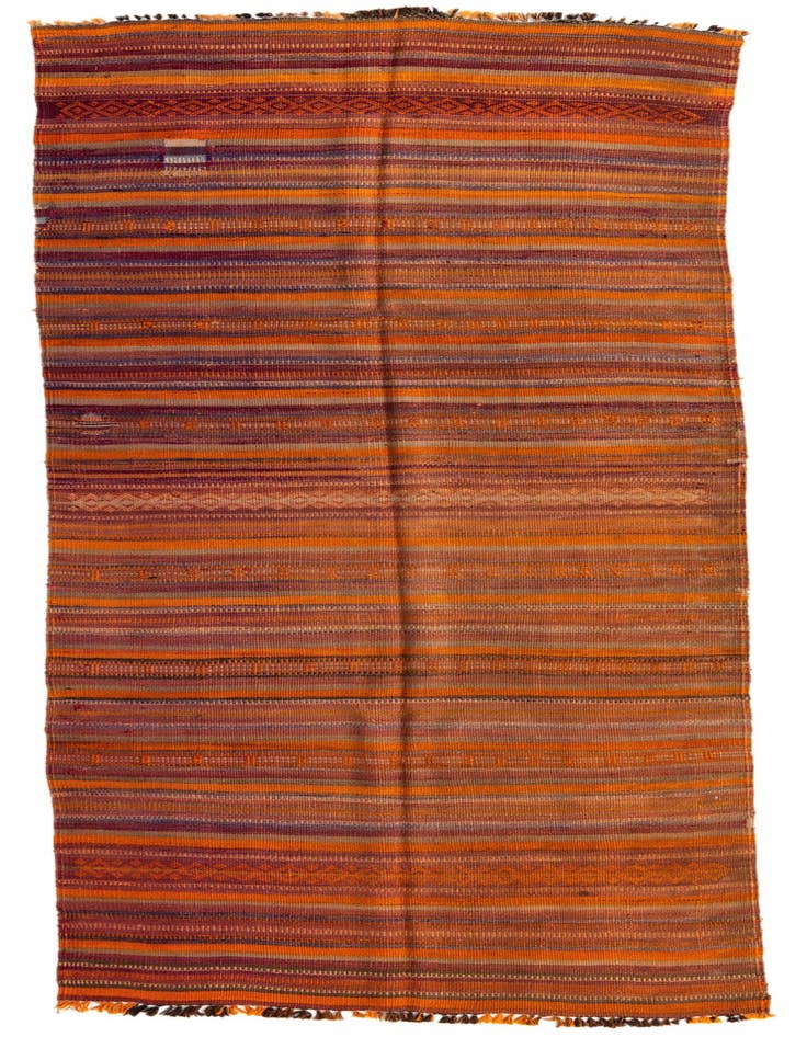 Detail image of 3' 9 x 11' Hand Woven Kilim Modern Wool Runner Rug