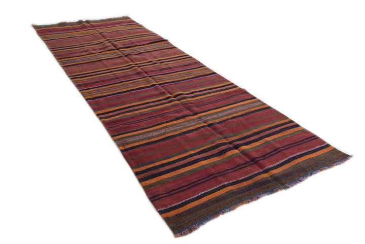 3' 10 x 11' Hand Woven Kilim Modern Wool Runner Rug