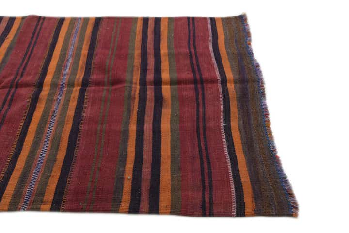 3' 10 x 11' Hand Woven Kilim Modern Wool Runner Rug