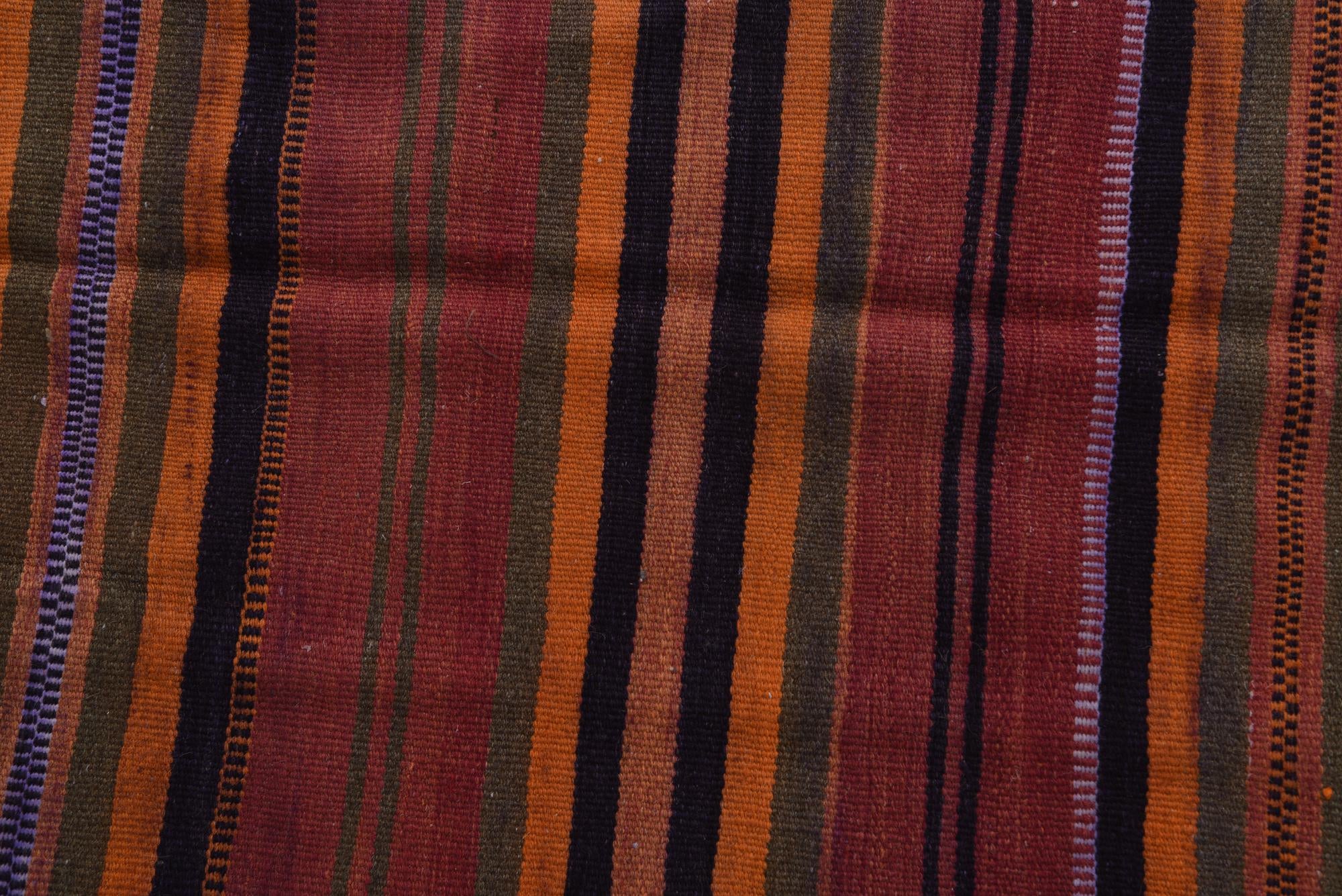 3' 10 x 11' Hand Woven Kilim Modern Wool Runner Rug