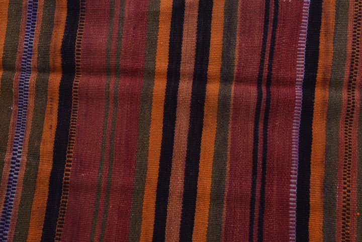 3' 10 x 11' Hand Woven Kilim Modern Wool Runner Rug