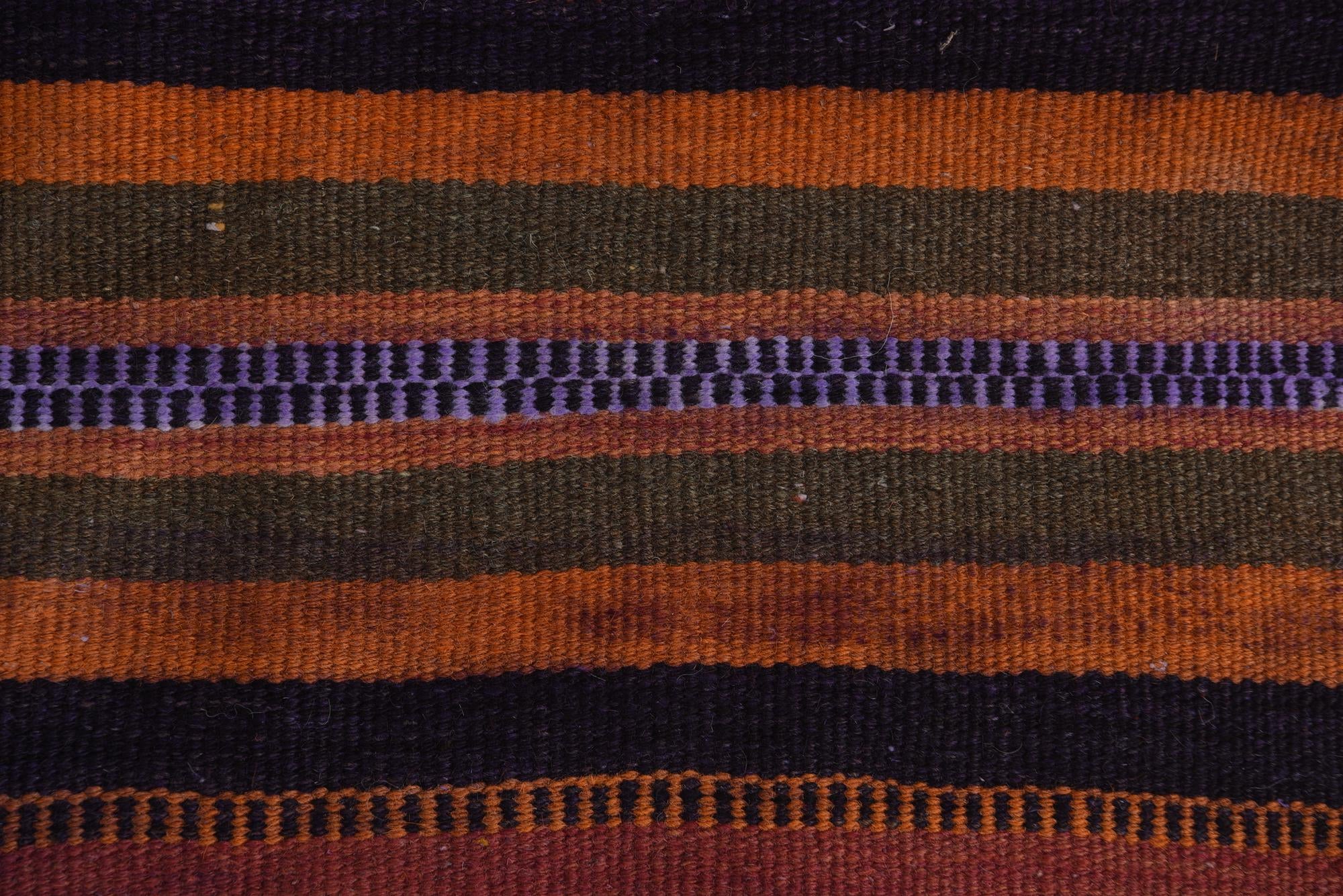 3' 10 x 11' Hand Woven Kilim Modern Wool Runner Rug