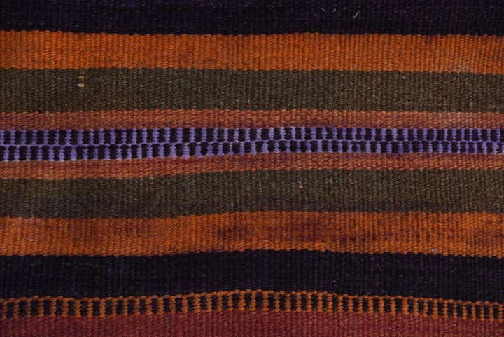 3' 10 x 11' Hand Woven Kilim Modern Wool Runner Rug