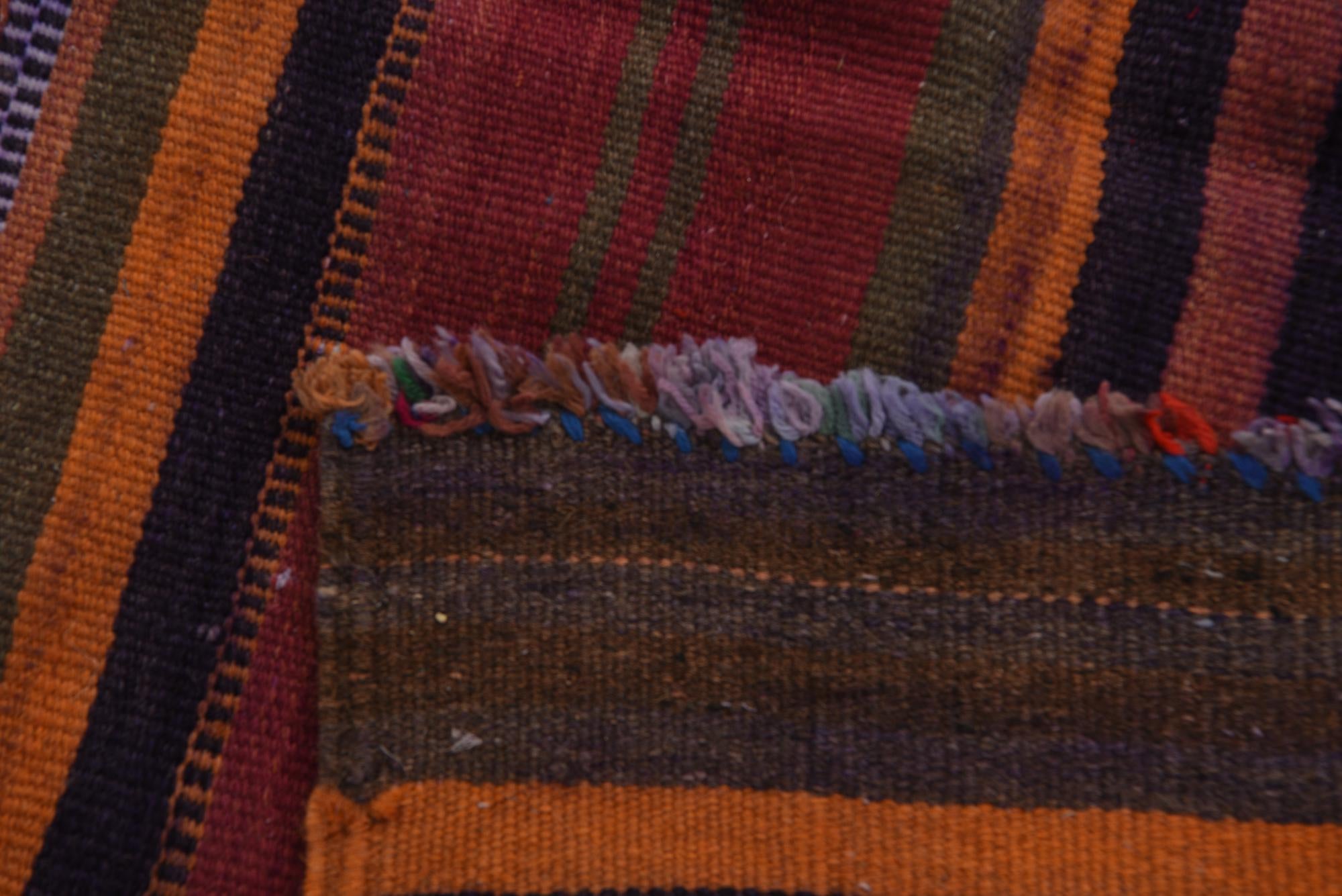 3' 10 x 11' Hand Woven Kilim Modern Wool Runner Rug