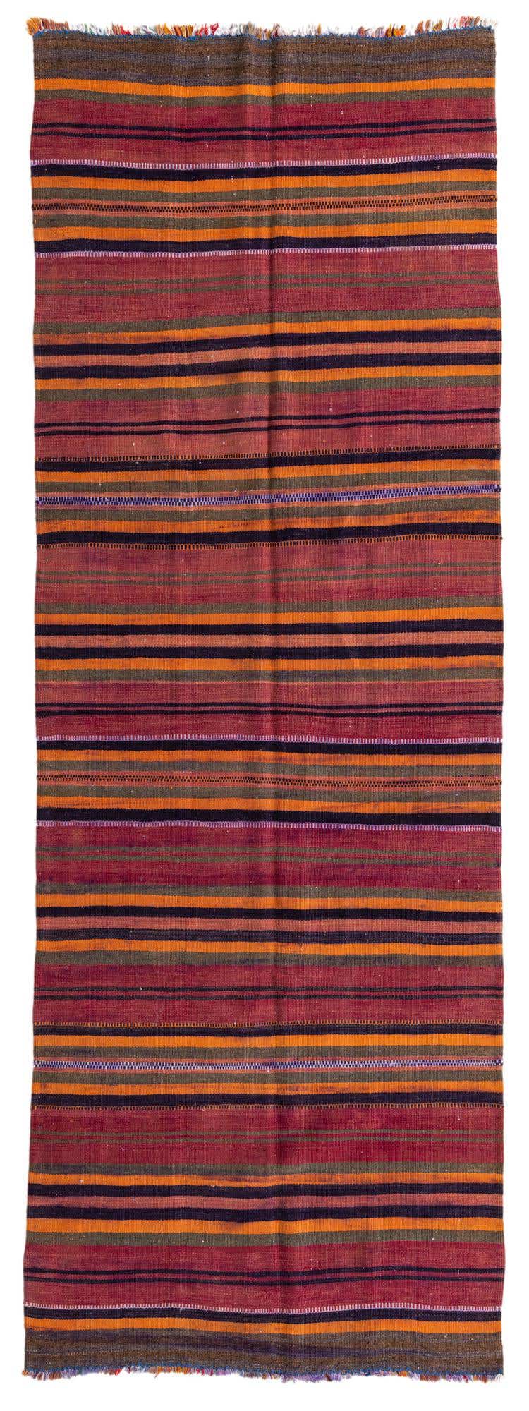 3' 10 x 11' Hand Woven Kilim Modern Wool Runner Rug