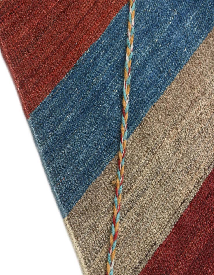 Detail image of 2' 7 x 9' 7 Hand Woven Kilim Modern Wool Runner Rug