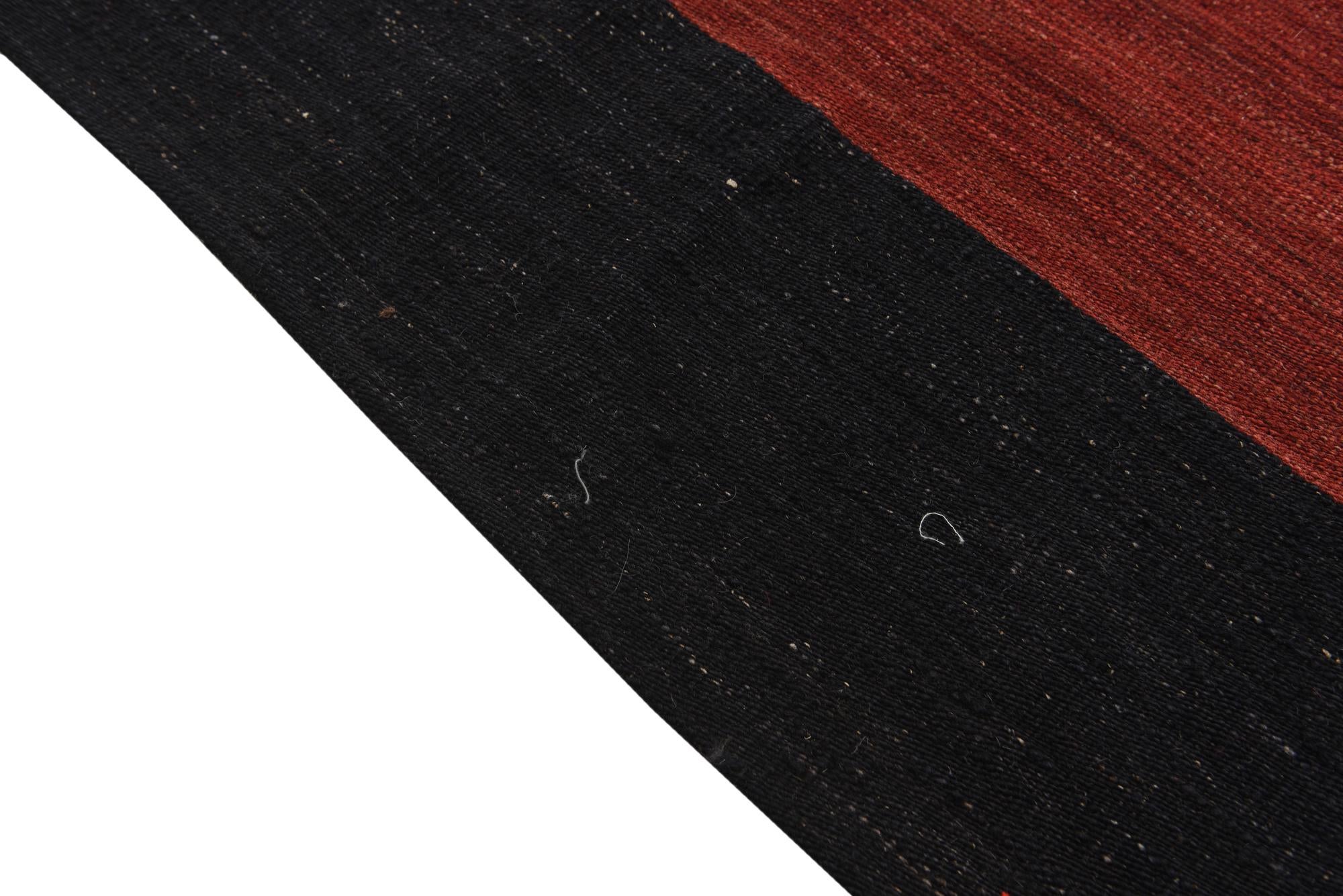 6' x 12' 6 Hand Woven Kilim Modern Wool Runner Rug
