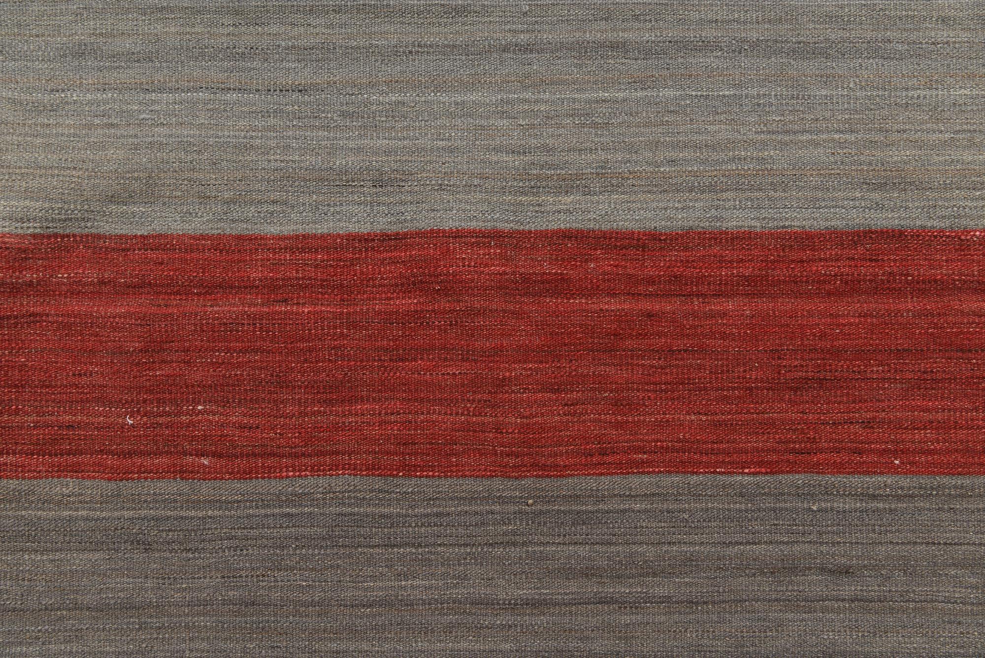 6' x 12' 6 Hand Woven Kilim Modern Wool Runner Rug