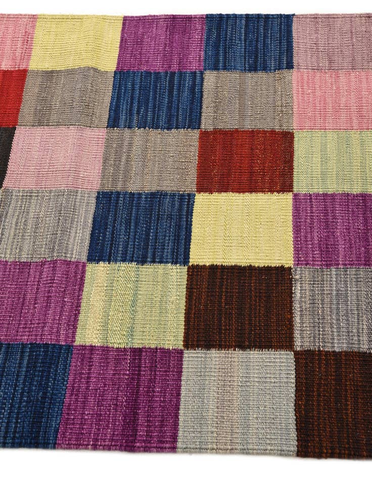 Detail image of 2' 9 x 6' 8  Hand Woven Kilim Modern Wool Runner Rug
