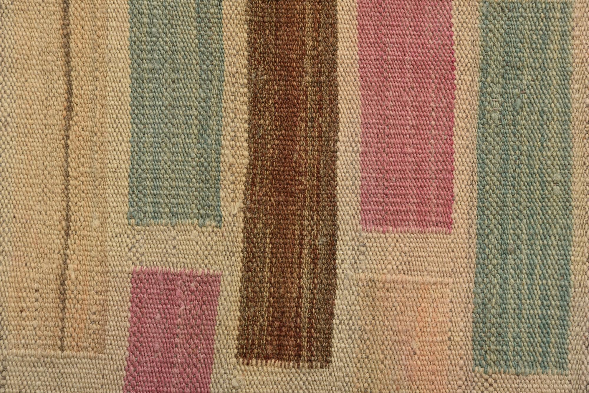 2' 4 x 11' 10 Hand Woven Kilim Modern Wool Runner Rug