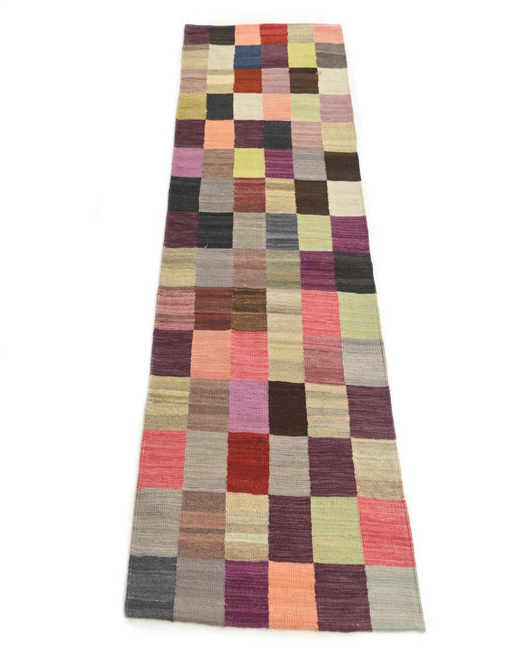 Detail image of 2' 8 x 6' 7  Hand Woven Kilim Modern Wool Runner Rug