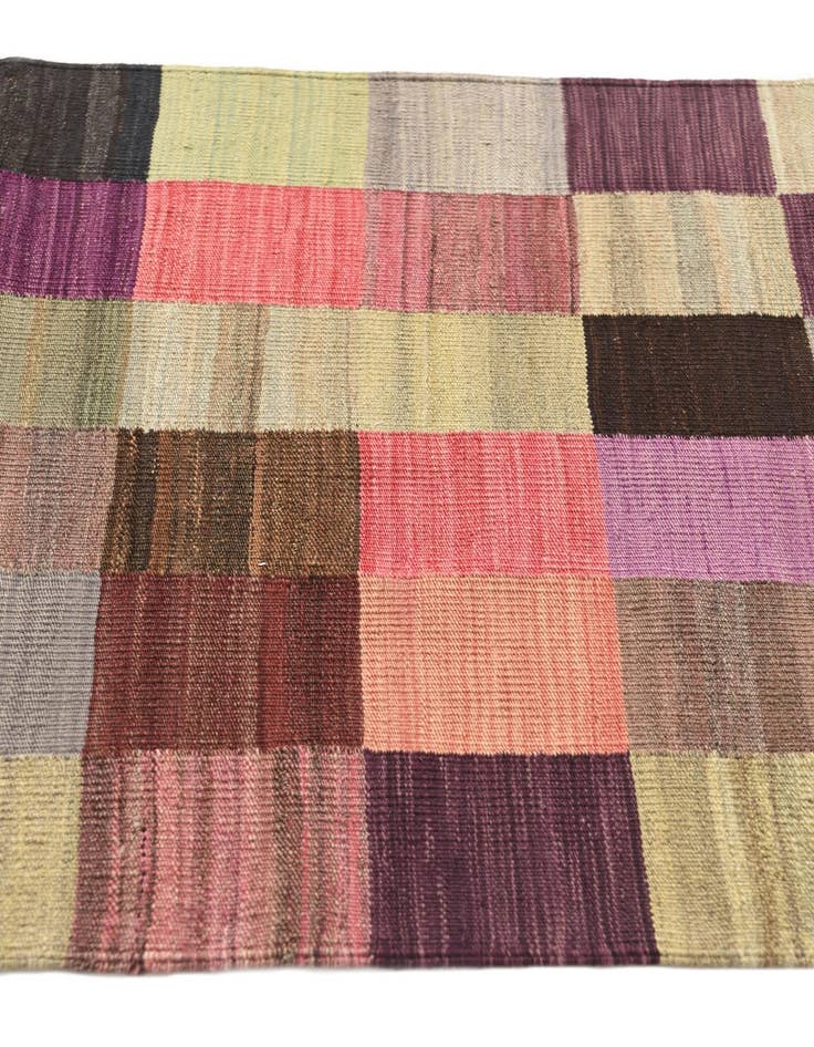 Detail image of 2' 8 x 6' 7  Hand Woven Kilim Modern Wool Runner Rug