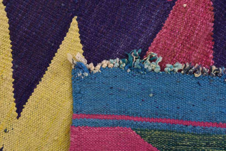 3' 10 x 11' 2 Hand Woven Kilim Modern Wool Runner Rug