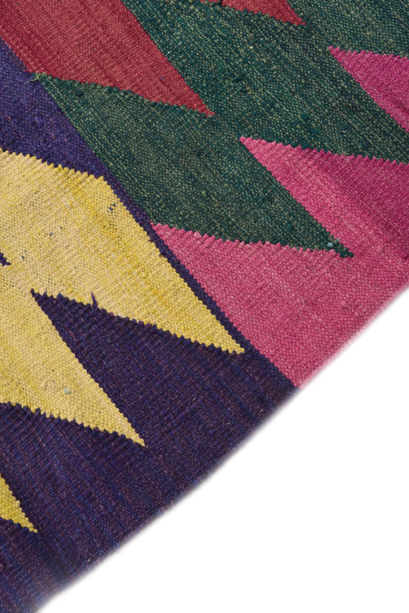 3' 10 x 11' 2 Hand Woven Kilim Modern Wool Runner Rug