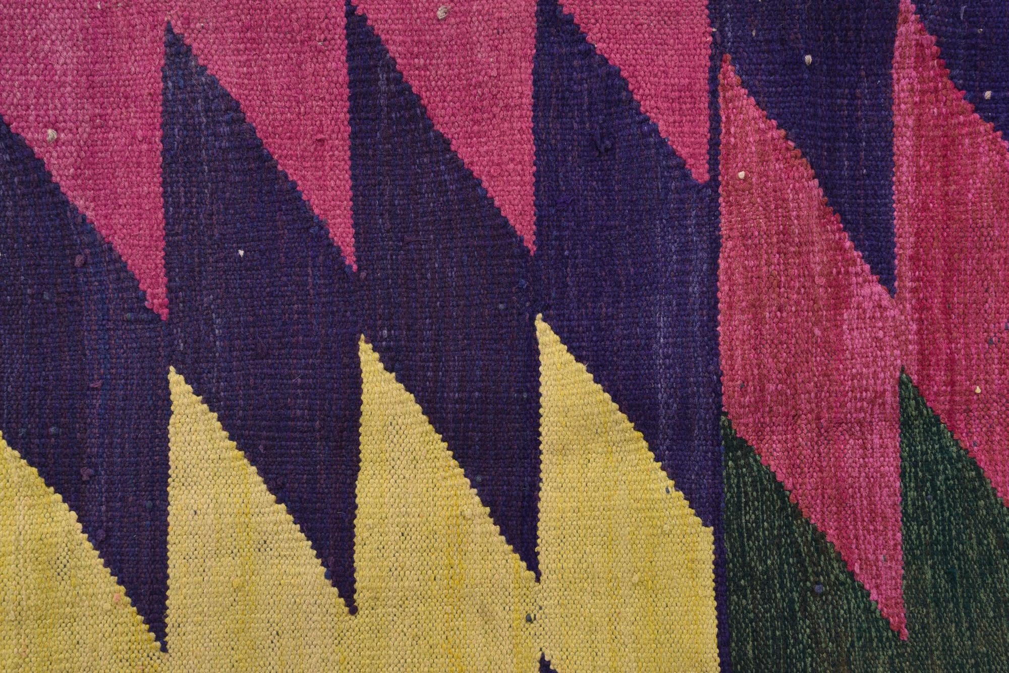 3' 10 x 11' 2 Hand Woven Kilim Modern Wool Runner Rug
