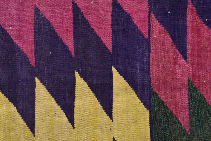 3' 10 x 11' 2 Hand Woven Kilim Modern Wool Runner Rug