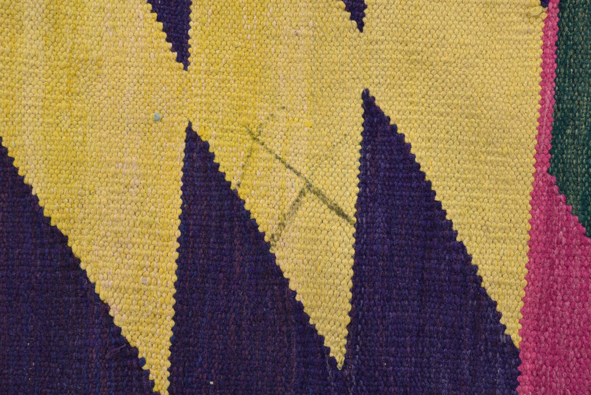 3' 10 x 11' 2 Hand Woven Kilim Modern Wool Runner Rug