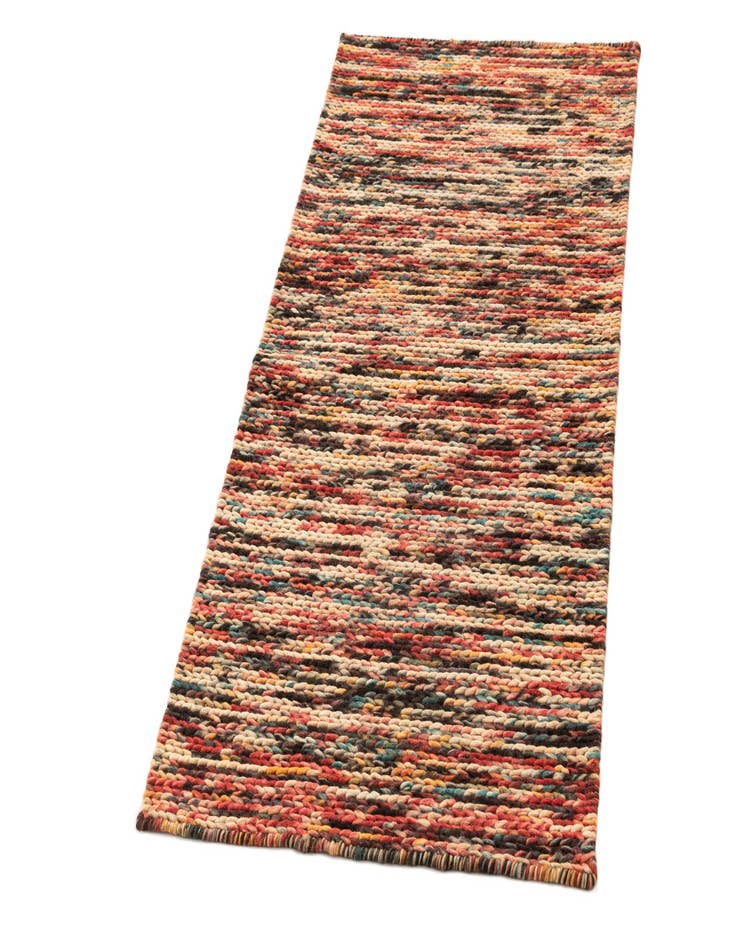 Detail image of 2' 4 x 4' 7 Hand Knotted Lana New Zealand Wool Runner Rug