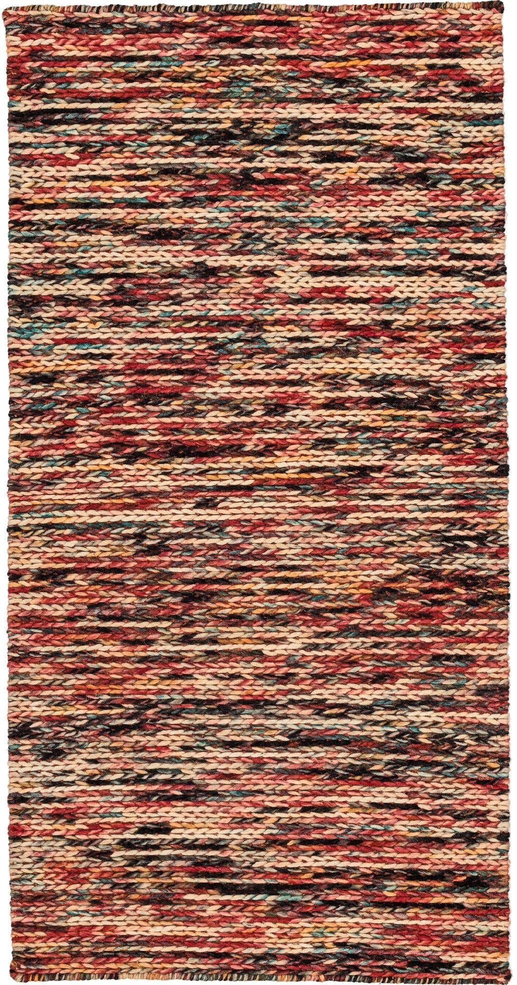 2' 4 x 4' 7 Hand Knotted Lana New Zealand Wool Runner Rug