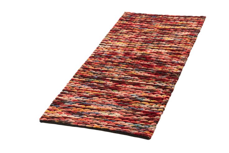 Detail image of 65cm x 135cm Hand Woven Lana New Zealand Wool Runner Rug