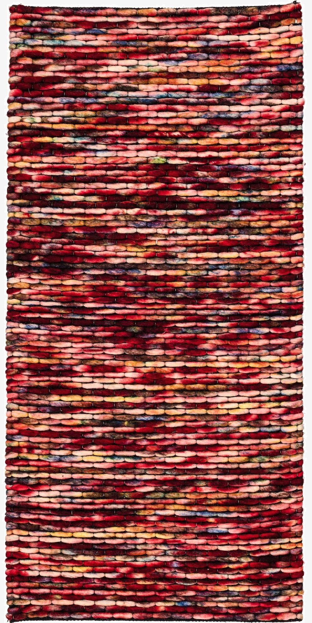 2' 2 x 4' 5  Hand Woven Lana New Zealand Wool Runner Rug