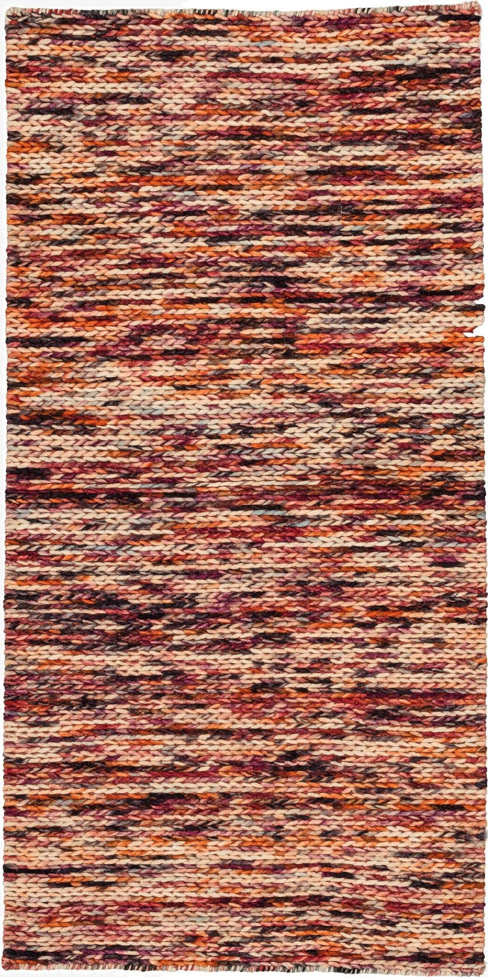 2' 4 x 4' 7  Hand Knotted Lana New Zealand Wool Runner Rug