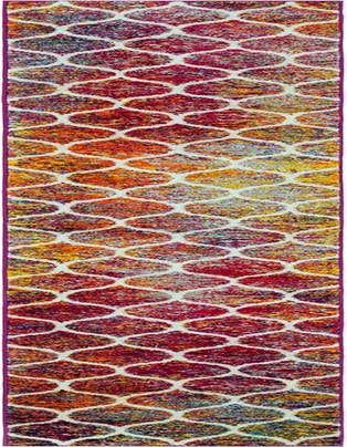 Detail image of 2' x 13' Lattice Frieze Runner Rug