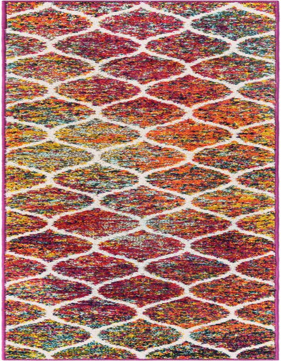 Detail image of 2' x 7' Lattice Frieze Runner Rug