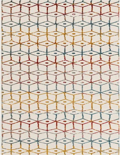 Detail image of 2' 7 x 13' Lattice Trellis Runner Rug
