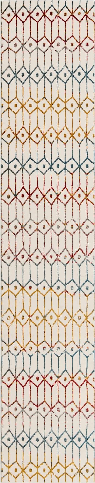 80cm x 395cm Lattice Trellis Runner Rug