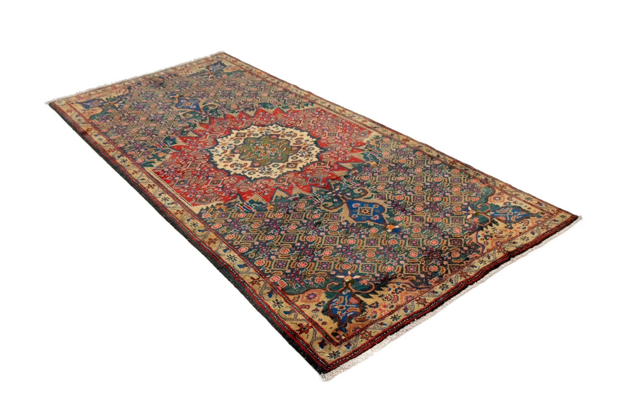 4' 6 x 9' 7 Hand Knotted Liliyan Persian Wool Runner Rug
