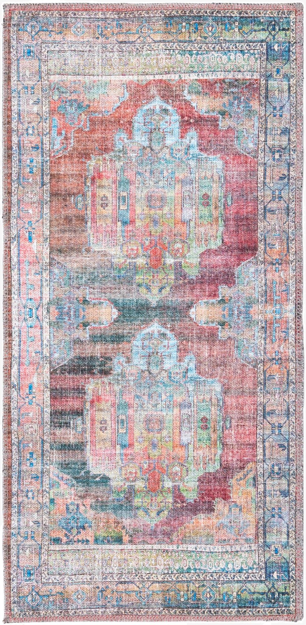 Primary image  2' x 4'  Washable Maahru Runner Rug