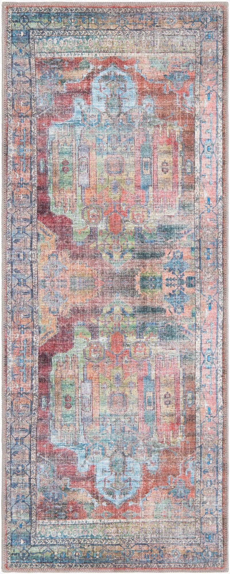 Primary image  2' x 5'  Washable Maahru Runner Rug