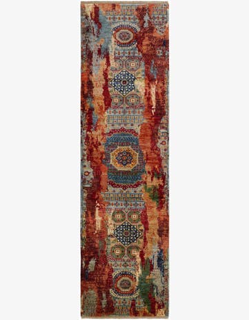 2' 10 x 9' 11 Hand Knotted Mamluk Ziegler Runner Rug