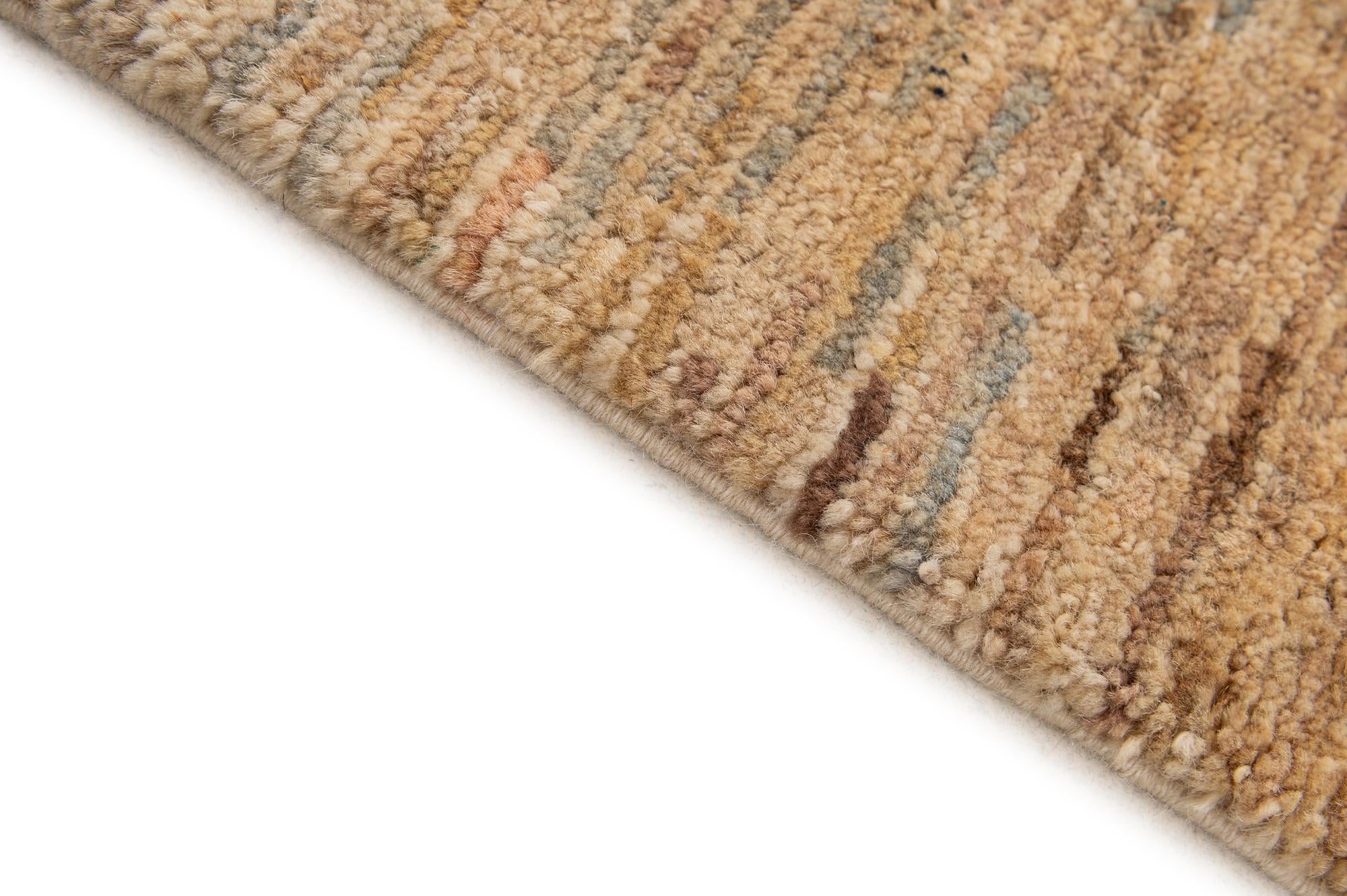 3' 11 x 9' Hand Knotted Modern Ziegler Runner Rug