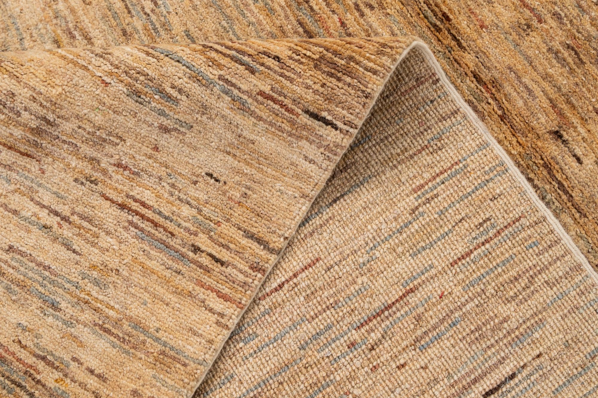 3' 11 x 9' Hand Knotted Modern Ziegler Runner Rug