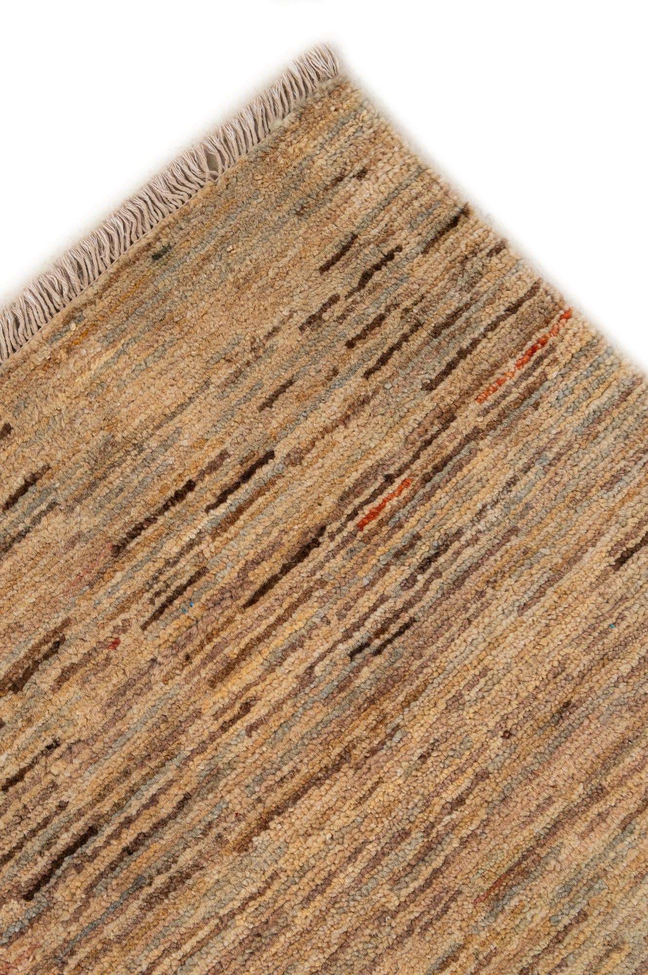 3' 11 x 9' Hand Knotted Modern Ziegler Runner Rug