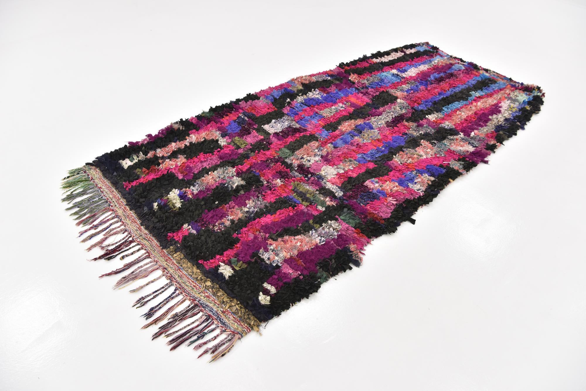 4' 2 x 8' 9 Hand Knotted Moroccan Wool Runner Rug