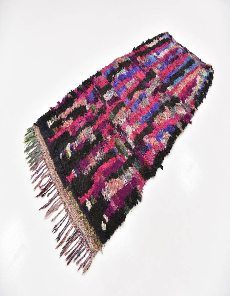 Detail image of 4' 2 x 8' 9  Hand Knotted Moroccan Wool Runner Rug