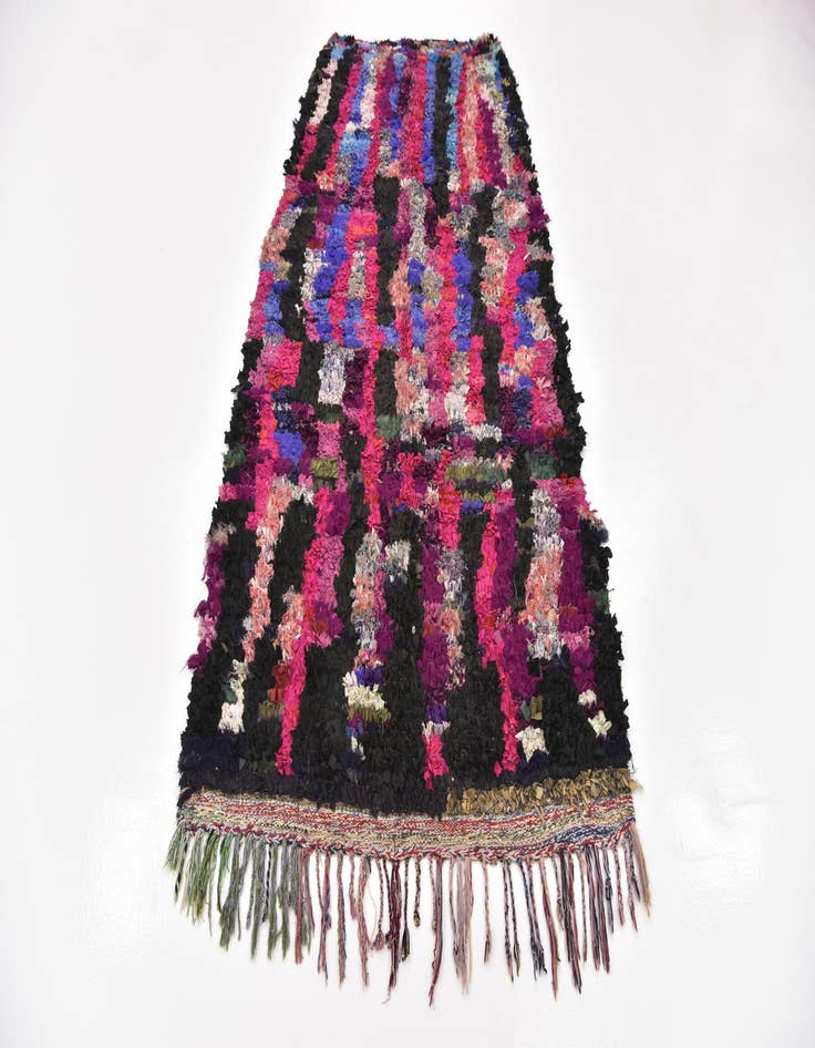 Detail image of 4' 2 x 8' 9  Hand Knotted Moroccan Wool Runner Rug