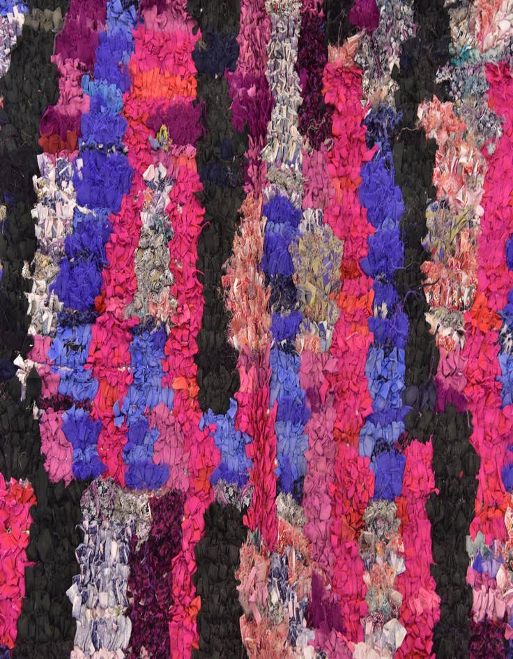 Detail image of 4' 2 x 8' 9  Hand Knotted Moroccan Wool Runner Rug