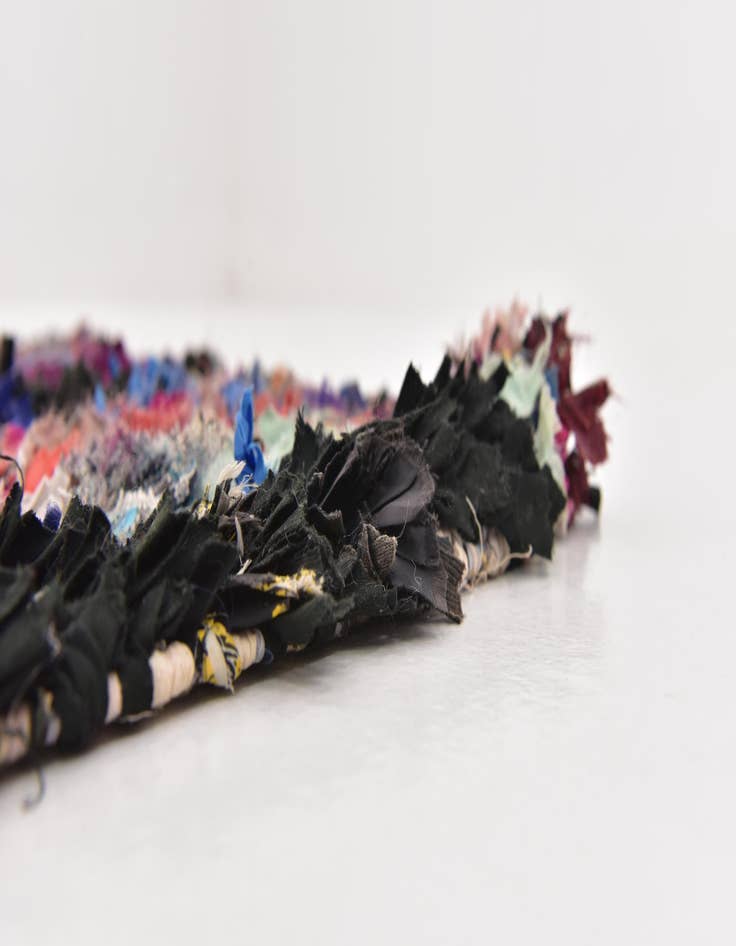 Detail image of 4' 2 x 8' 9  Hand Knotted Moroccan Wool Runner Rug