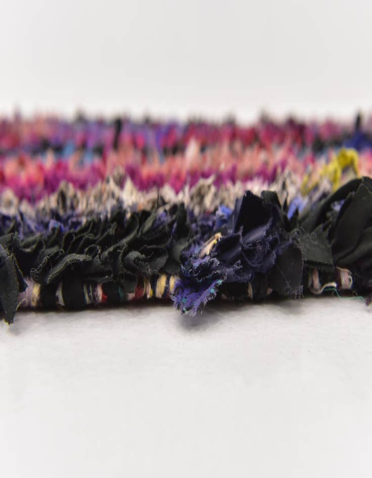 Detail image of 4' 2 x 8' 9  Hand Knotted Moroccan Wool Runner Rug