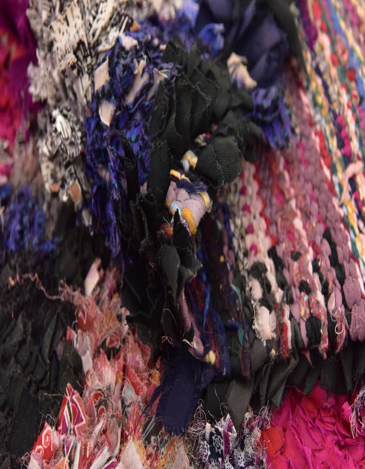 Detail image of 4' 2 x 8' 9  Hand Knotted Moroccan Wool Runner Rug