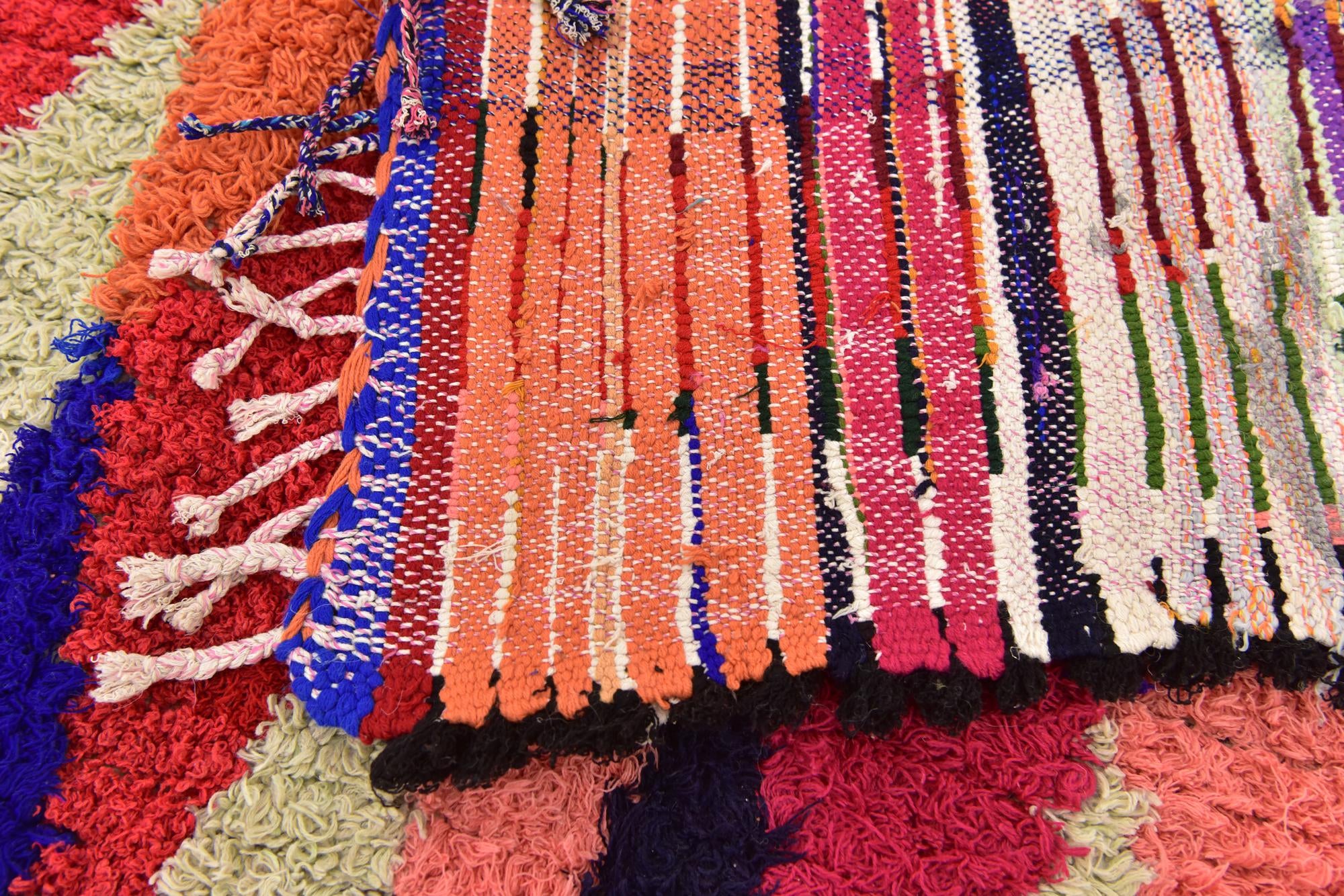 6' x 13' 8 Hand Knotted Moroccan Wool Runner Rug