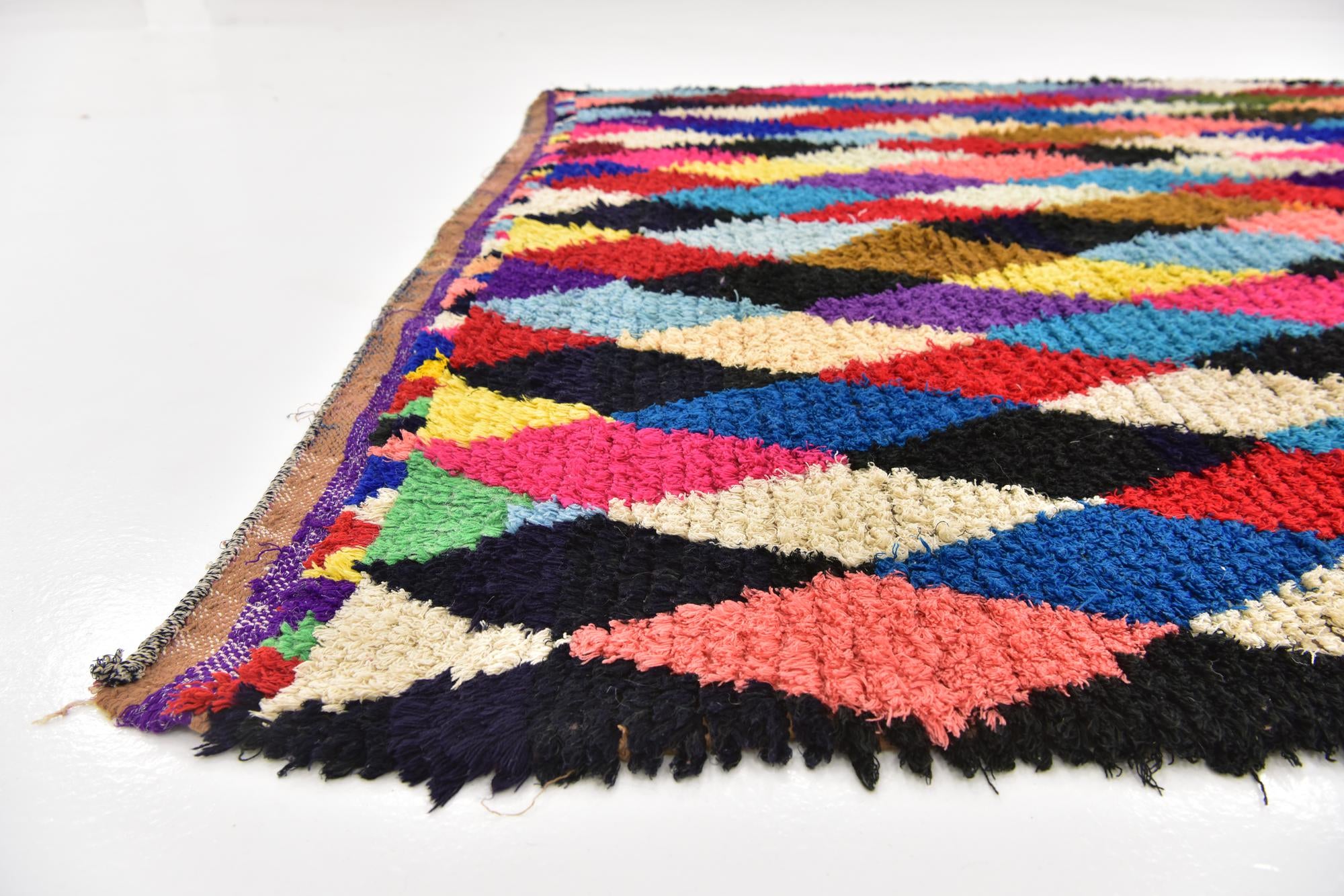 6' x 13' 8 Hand Knotted Moroccan Wool Runner Rug