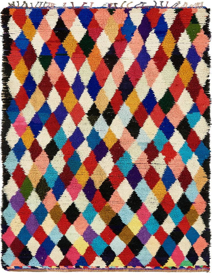 Detail image of 6' x 13' 8 Hand Knotted Moroccan Wool Runner Rug
